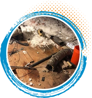 Ductwork and vents in need of cleaning, showing dust and debris accumulation, emphasizing the importance of maintaining clean ducts for healthier air and improved HVAC performance.