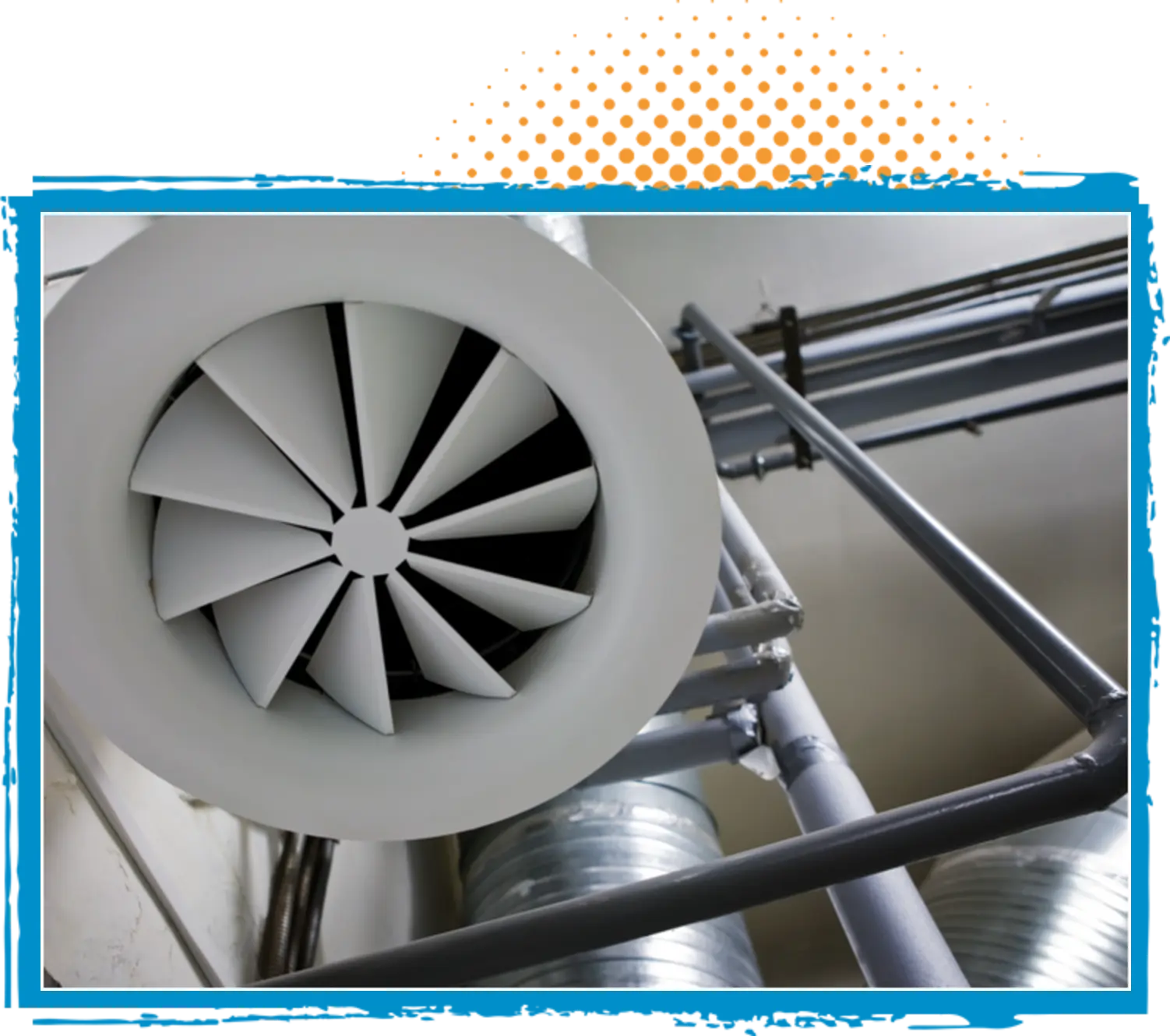 Air vent and ductwork system showcasing efficient airflow design, emphasizing HVAC installation quality and energy efficiency.