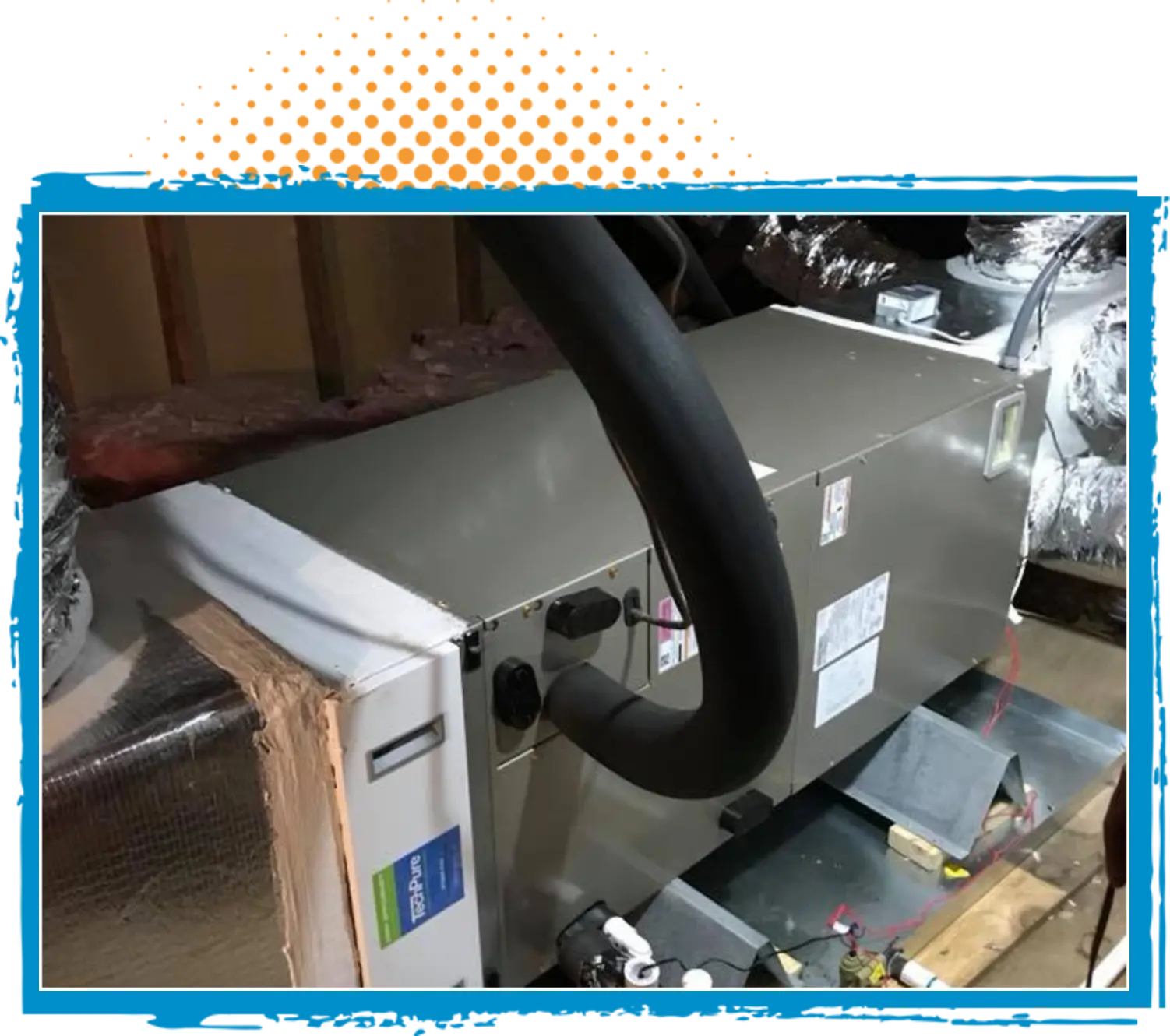 HVAC system component in residential setting, showcasing repair readiness, emphasizing efficient airflow and temperature control, relevant to Turbo Home Services' HVAC repair solutions.